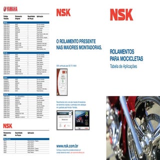 Catálogo NKS - Rolamento de Motos 2013