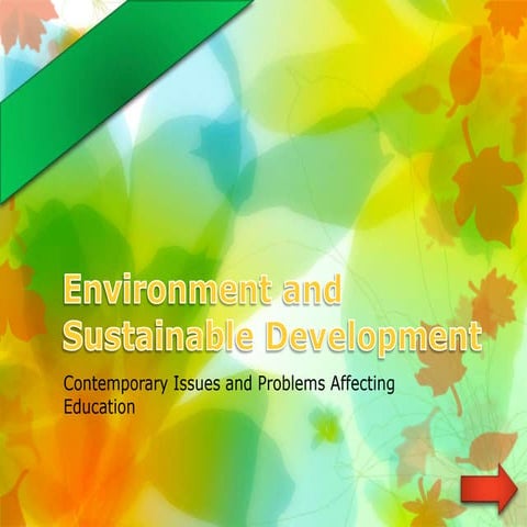 Environment and sustainable development