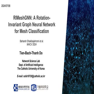 [NS][Lab_Seminar_240708]RIMeshGNN: A Rotation-Invariant Graph Neural ...