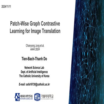 [NS][Lab_Seminar_241111]Patch-Wise Graph Contrastive Learning for Image Trans...