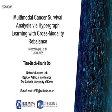 [NS][Lab_Seminar_251013]Multimodal Cancer Survival Analysis via Hypergraph Le...