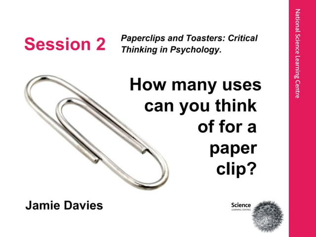 NSLC 2014 Session 2 : Critical Thinking in Psychology