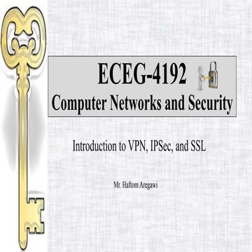 Ns lecture4: Introduction to Virtual Network Protocol(VPN) and Internet Proto...