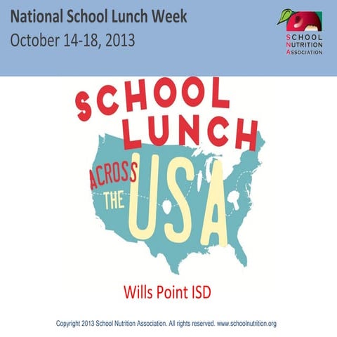 National School Lunch Program Week - Wills Point ISD