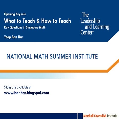 NSMI Opening Keynote