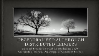 Decentralised AI through Distributed Ledger Technologies 