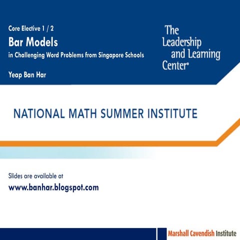 NSMI Core Elective on Challenging Problems