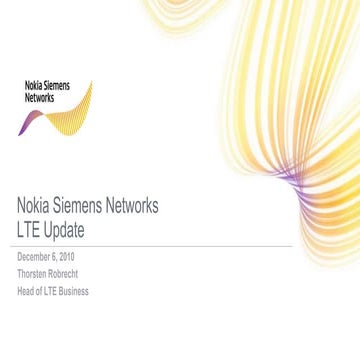 Nokia Siemens Networks  Lte Analyst Webcast Dec10