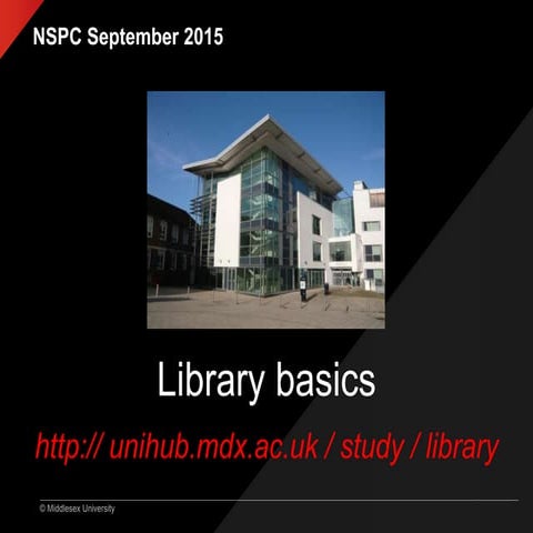NSPC Introduction to the Library Sep 2015