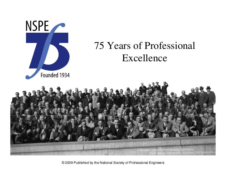 nspe 75th anniversary national society of professional engineers