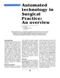 Automated Technology in Surgical Practice - Sanjoy Sanyal