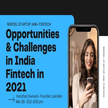 Kanchan Dwivedi | Startup Jam: FinTech | NSRCEL | 