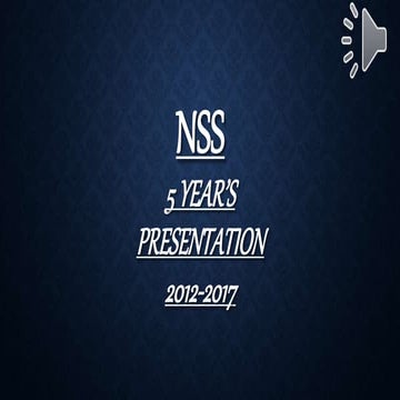 NSS 5 YEARS REPORT