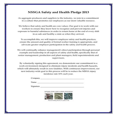 Nssga safety pledge_2013