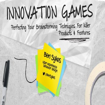 Workshop : Innovation Games at NSSpain