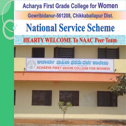 NSS PPT FOR NAAC PEER TEAM VISIT