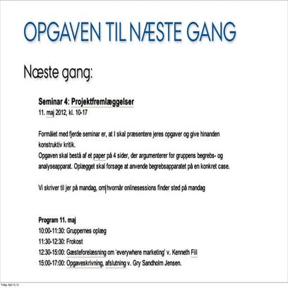 Næste gang