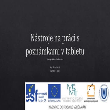 Nástroje na práci s poznámkami v tabletu