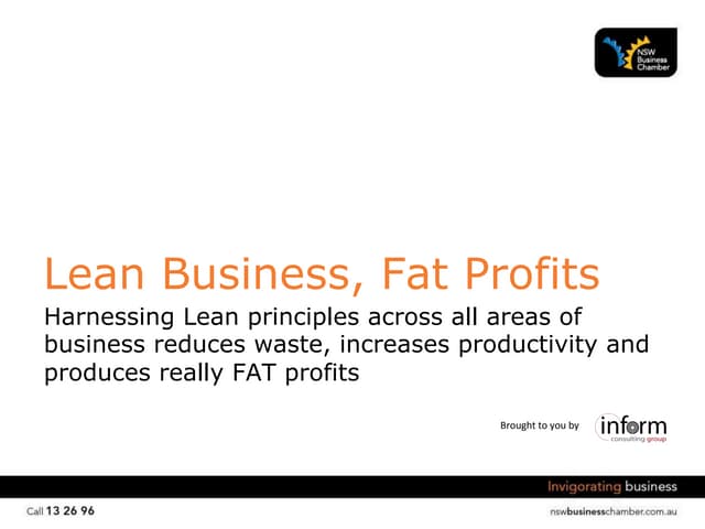 Lean Business, Fat Profits