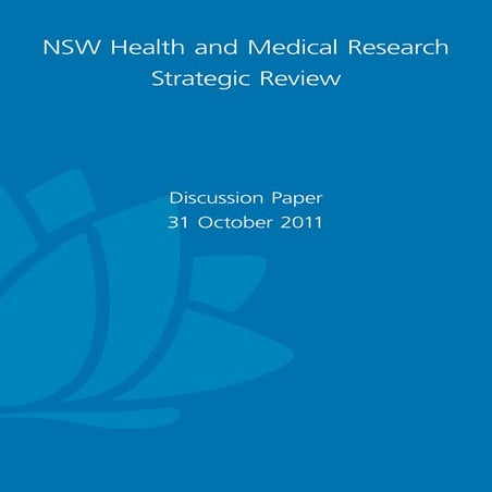 NSW Health and Medical Research Strategic Review