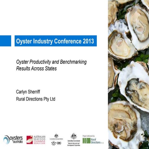 Oyster Productivity & Benchmarking Results across States - Carlyn Sherriff