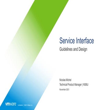 NSX-T and Service Interfaces presentation