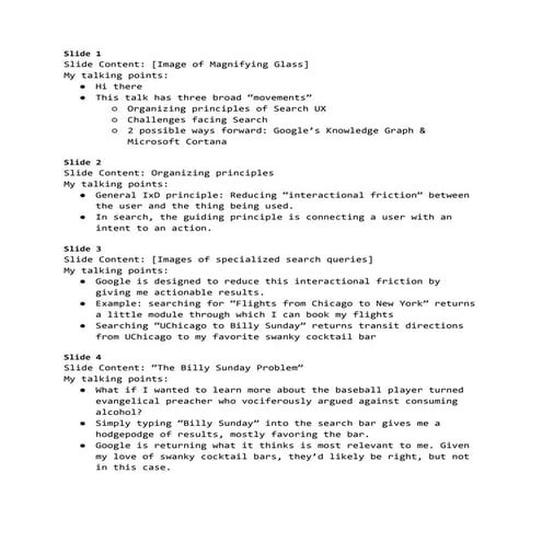 Notes for "The Future of Search" talk
