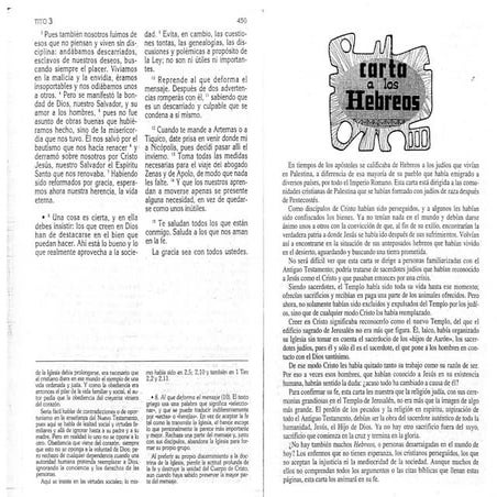 BIBLIA CATOLICA, NUEVO TESTAMENTO, CARTA A LOS HEBREOS, PARTE 19 DE 27