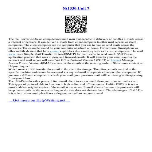Nt1330 Unit 7