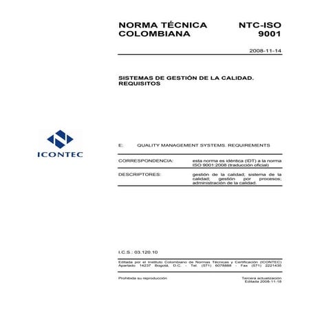 Ntc iso 9001-2008