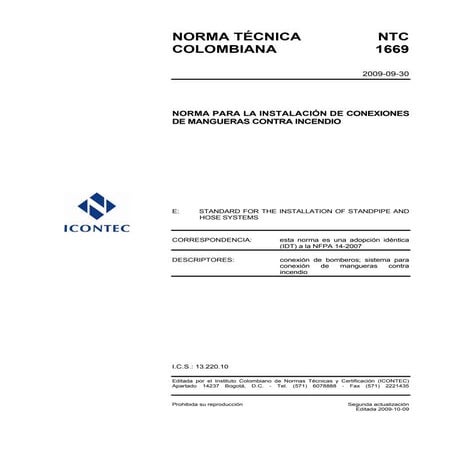 Ntc 1669   mangueras rci