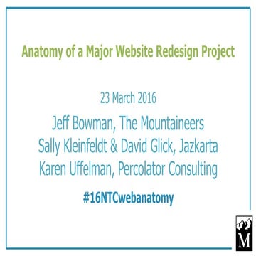 Anatomy of a Large Website Project