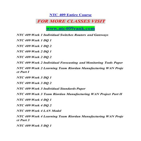 NTC 411 Effective Communication/tutorialrank.com