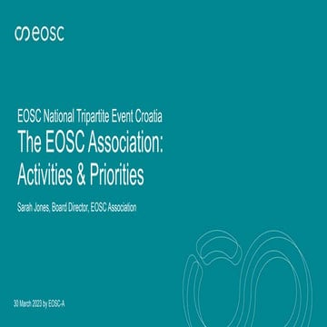 EOSC Association priorities and activities