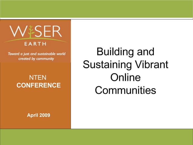NTEN Online Community Building 2009