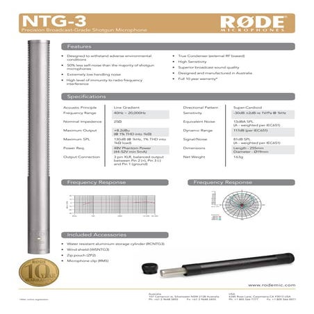 Rode NTG-3 | PDF