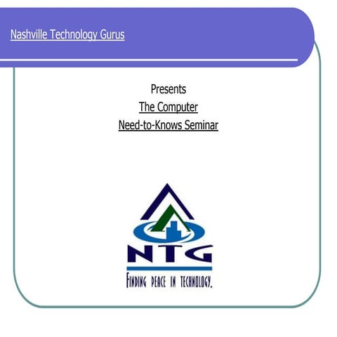 NTG  computer basics seminar
