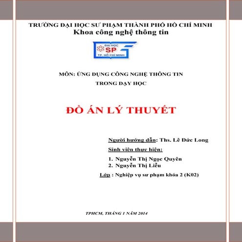 đồ án lý thuyết.nhóm 4 nvsp. udcnttk2