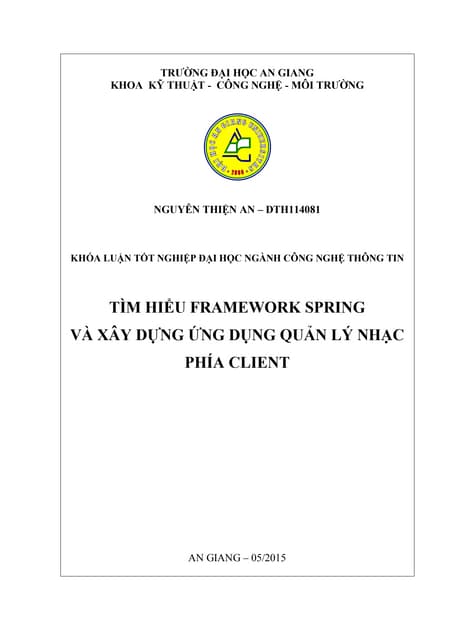 Luận văn tìm hiểu Spring
