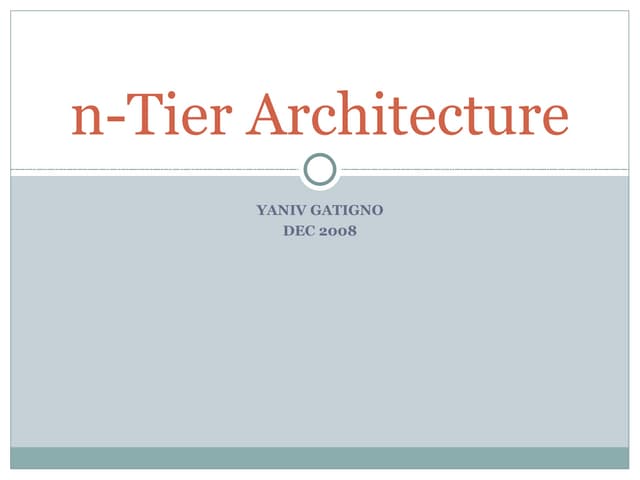 Multi Tier Architecture