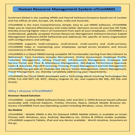 Human Resource Management System-nTireHRMS