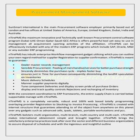 Procurement Management System-nTirePMS