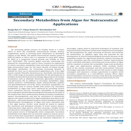 Bioactive Compounds from Microalgae | PDF