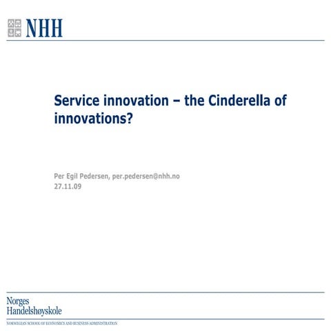 Introduction to service innovation