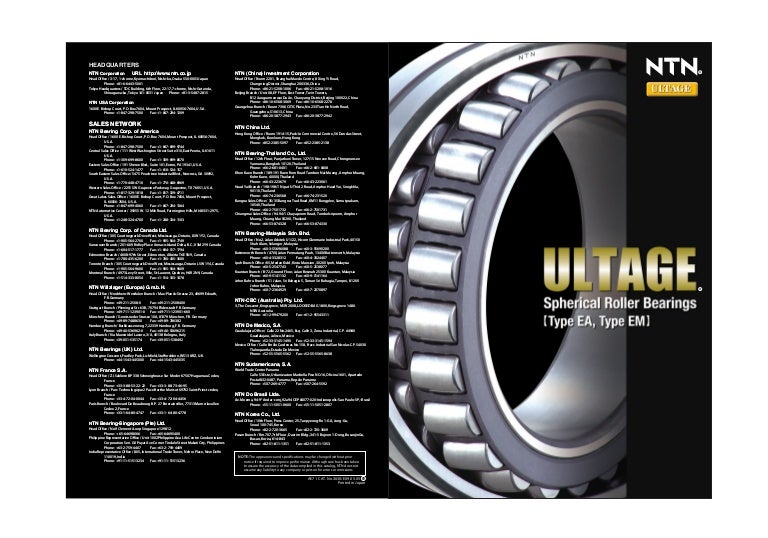 Ntn ultage srb catalog