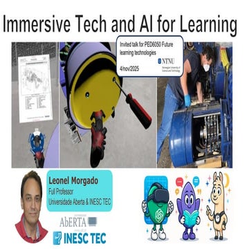 Immersive Tech and AI for Learning - NTNU Talk