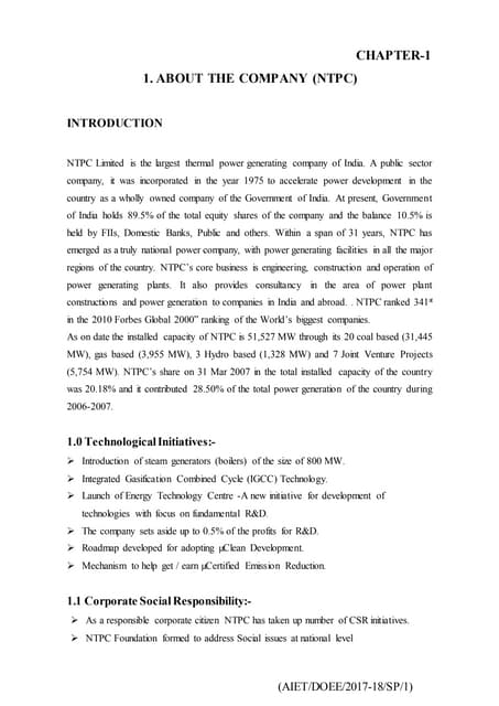 Ntpc KAHALGAON REPORT FILE