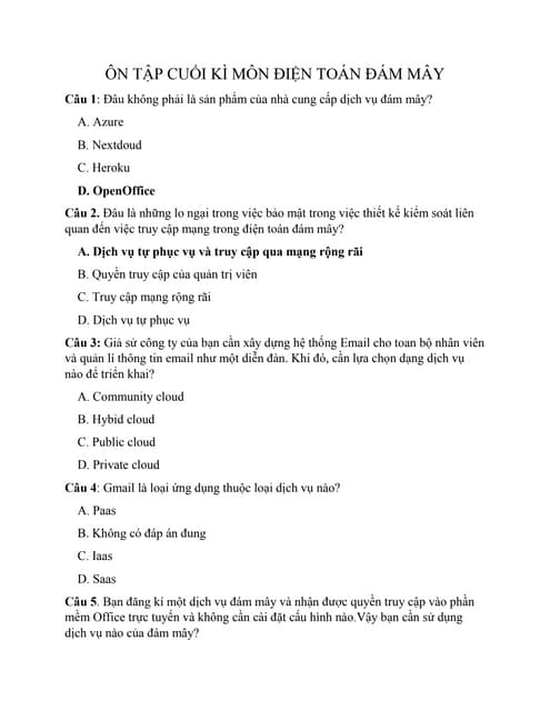 ÔN TẬP CUỐI KÌ MÔN ĐIỆN TOÁN ĐÁM MÂY.docx