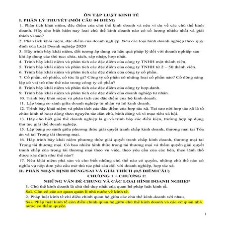 Ôn tập Đ_S và bài tập LUẬT KINH TẾ 2023.docx