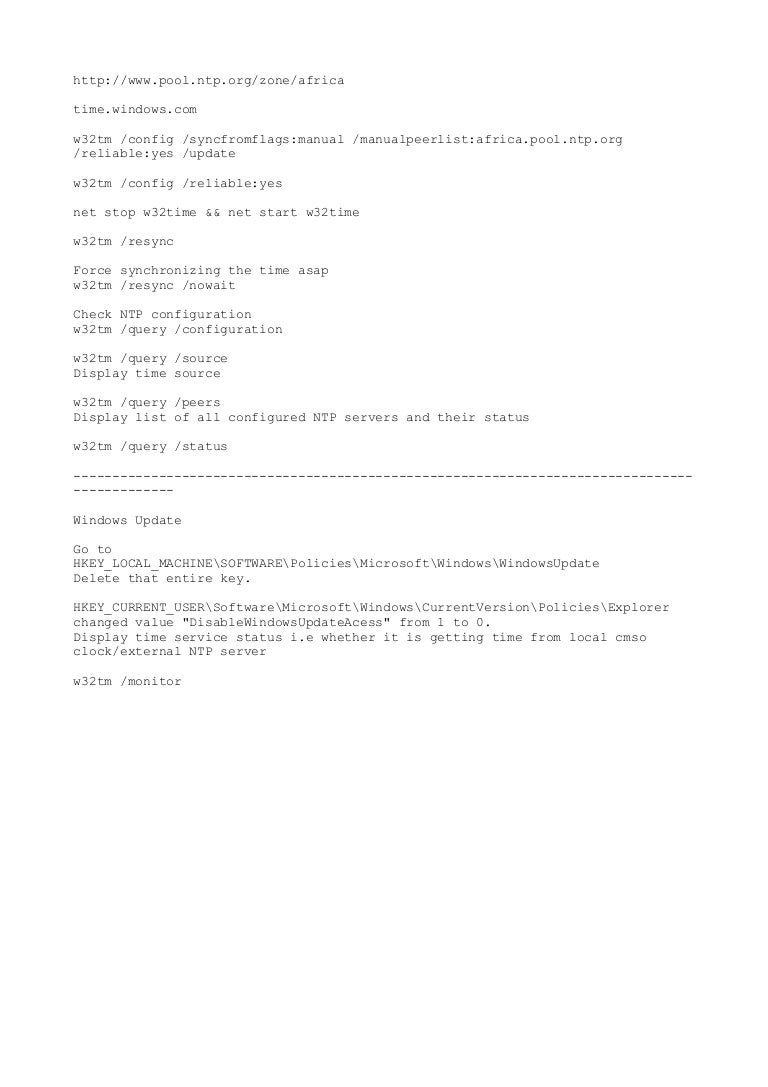 Basic Command For Time Sync Domain Controllers